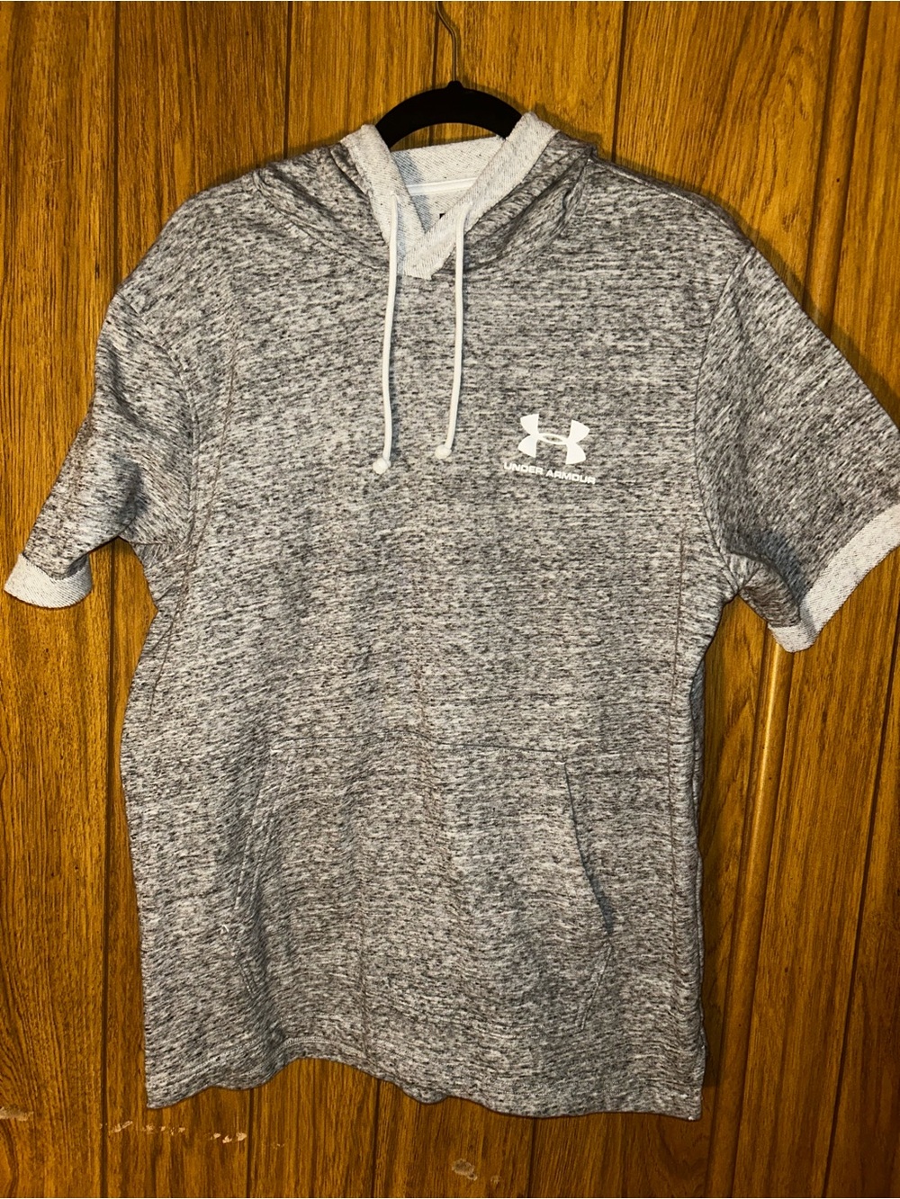 LG Gray Heather Short-Sleeve Pullover Hoodie